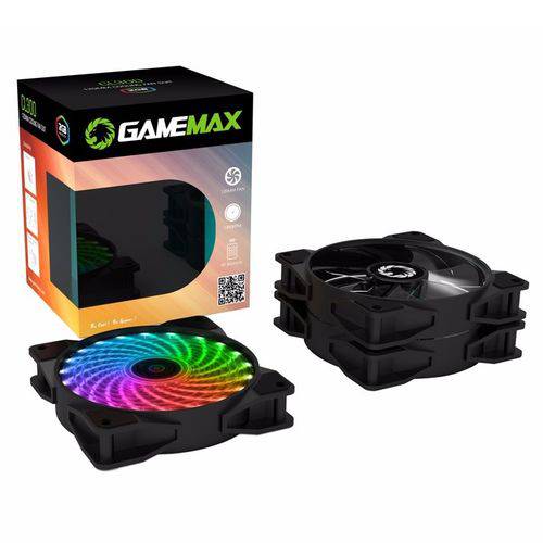 Tamanhos, Medidas e Dimensões do produto Kit Cooler Gabinete 3 Cooler Fan Led 120mm e Controle Remoto CL300 Gamemax