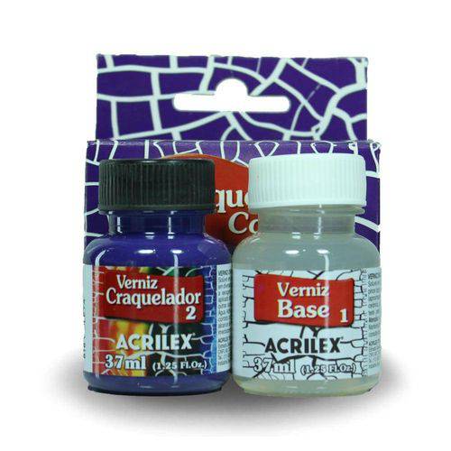 Tamanhos, Medidas e Dimensões do produto Kit Craquele Color 37ml - Acrilex-516-Violeta