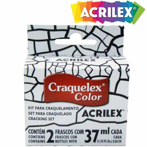 Tamanhos, Medidas e Dimensões do produto Kit Craquelex Color 2 Frascos 37 Ml Cada Acrilex Incolor 806