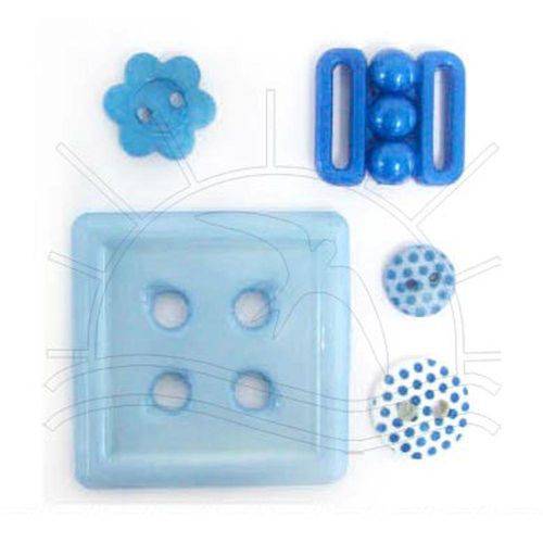 Tamanhos, Medidas e Dimensões do produto Kit de Botões Composê Azul 1572 - 5 Unid