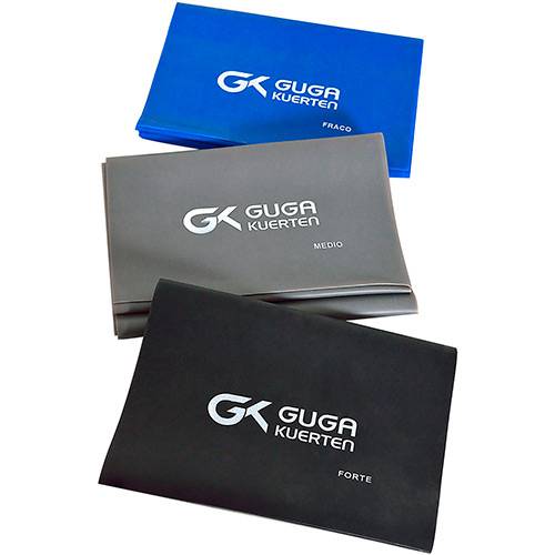 Tamanhos, Medidas e Dimensões do produto Kit de Faixas Elásticas Guga Kuerten - 3 Tensões - GK5800