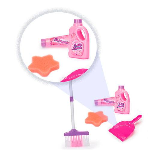 Tamanhos, Medidas e Dimensões do produto Kit de Limpeza 5pçs Rosa