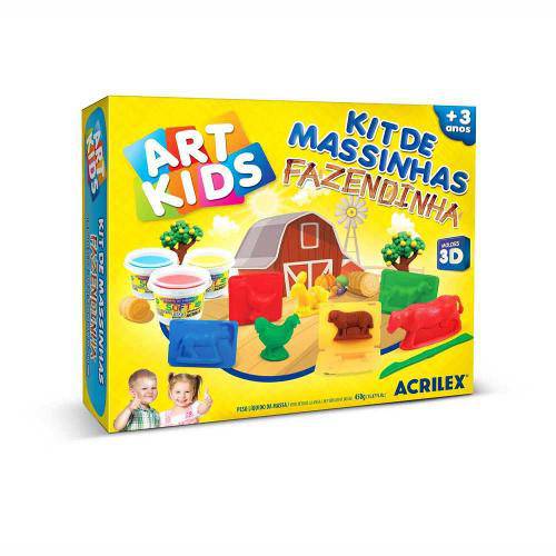 Tamanhos, Medidas e Dimensões do produto Kit de Massinhas Art Kids Fazendinha Acrilex