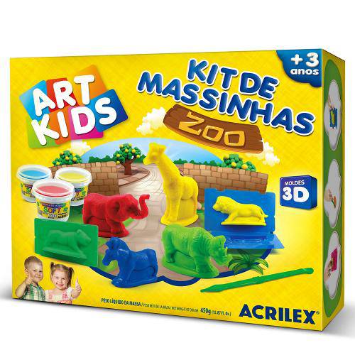 Tamanhos, Medidas e Dimensões do produto Kit de Massinhas Zoo Art Kids Acrilex - Ref. 40010