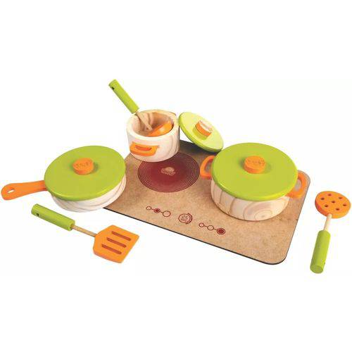 Tamanhos, Medidas e Dimensões do produto Kit de Panelas e Cooktop de Brinquedo