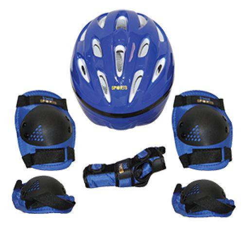 Tamanhos, Medidas e Dimensões do produto Kit de Proteção com Blister G Azul - Bel Sports