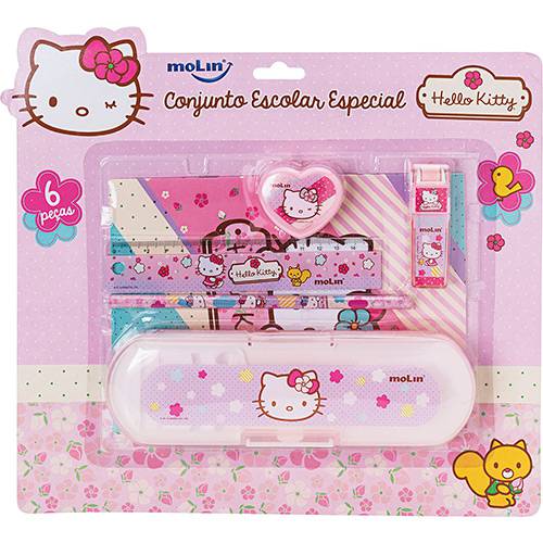 Tamanhos, Medidas e Dimensões do produto Kit Escolar Molin Especial Hello Kitty 6 Peças