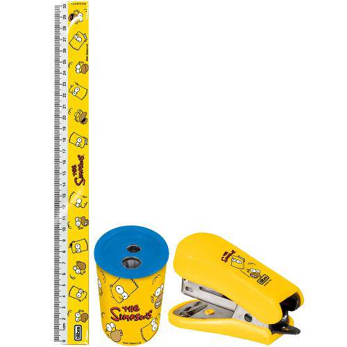 Tamanhos, Medidas e Dimensões do produto Kit Escolar Simpsons 03 Peças (Régua 30cm) - Tilibra