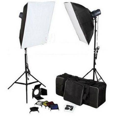 Tamanhos, Medidas e Dimensões do produto Kit Estúdio Fotográfico 320w com 2 Tochas Flash 127v - 160w Cada, SoftBox, Rádio Flash, Acessórios e Case