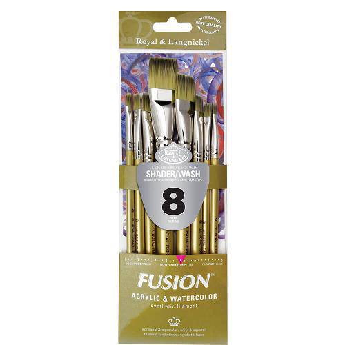 Tamanhos, Medidas e Dimensões do produto Kit Fusion Shader/Wash com 8 Pincéis Rfus-303 Royal Langnickel