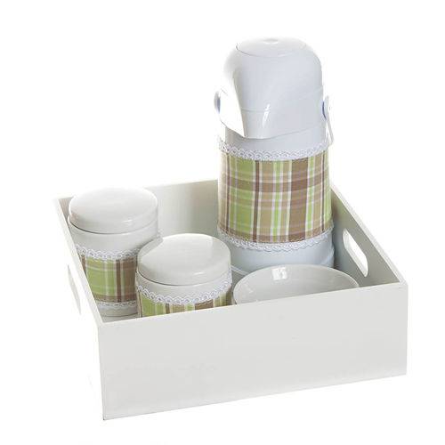 Tamanhos, Medidas e Dimensões do produto Kit Higiene com Porcelanas e Capa Bandeja Lisa Quarto Bebê Menino