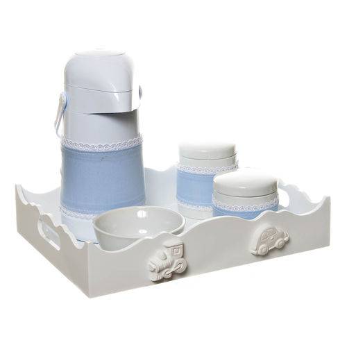 Tamanhos, Medidas e Dimensões do produto Kit Higiene com Porcelanas e Capa Meios de Transporte Quarto Bebê Menino