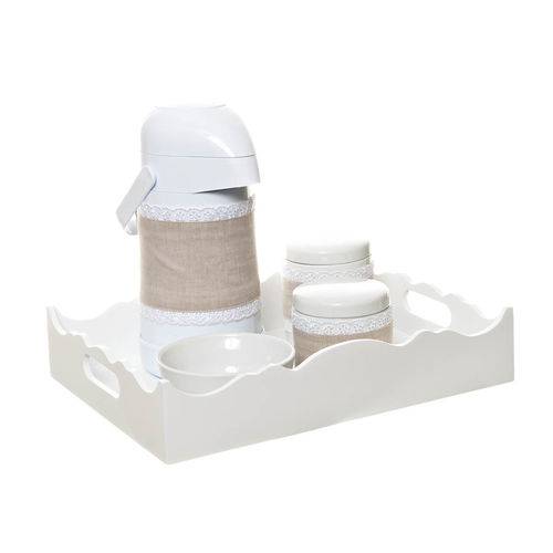 Tamanhos, Medidas e Dimensões do produto Kit Higiene com Porcelanas e Capa Ondulado Quarto Bebê Menina Menino