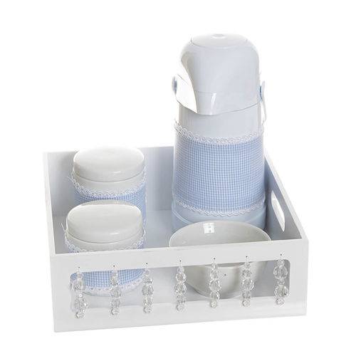 Tamanhos, Medidas e Dimensões do produto Kit Higiene com Porcelanas e Capa Pedra Transparente Quarto Bebê Menino