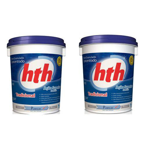 Tamanhos, Medidas e Dimensões do produto Kit Hth Duas Unidades Cloro Concentrado Tradicional 10kg