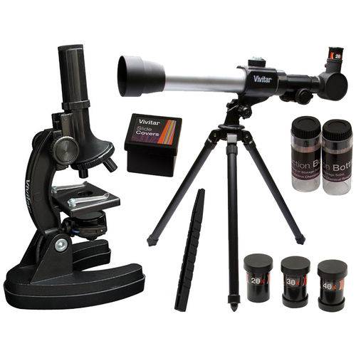 Tamanhos, Medidas e Dimensões do produto Kit Infantil Vivtelmic20 Combinado Telescópio e Microscópio Vivitar