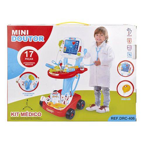 Tamanhos, Medidas e Dimensões do produto Kit Médico Mini Doutor Fênix Brinquedo Criança Azul