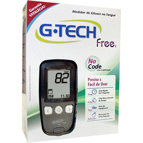 Tamanhos, Medidas e Dimensões do produto Kit Medidor de Glicose G-Tech MGKTFR1 Co