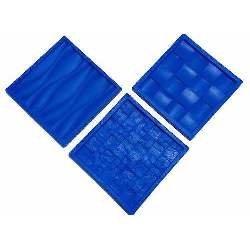 Tamanhos, Medidas e Dimensões do produto Kit 3 Moldes - Mosaico - Ondulado - ALmofada