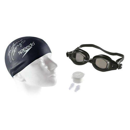 Tamanhos, Medidas e Dimensões do produto Kit Natação Swim Óculos Protetor Ouvido e Touca Preta Speedo