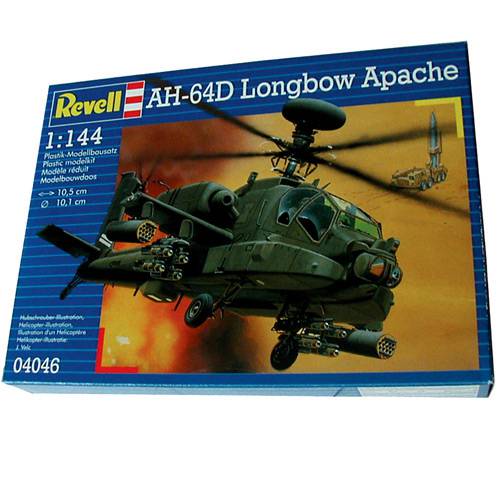 Tamanhos, Medidas e Dimensões do produto Kit P/ Montar Modelo de Aeronave AH-64D Longbow Apache - 68 Peças - Revell