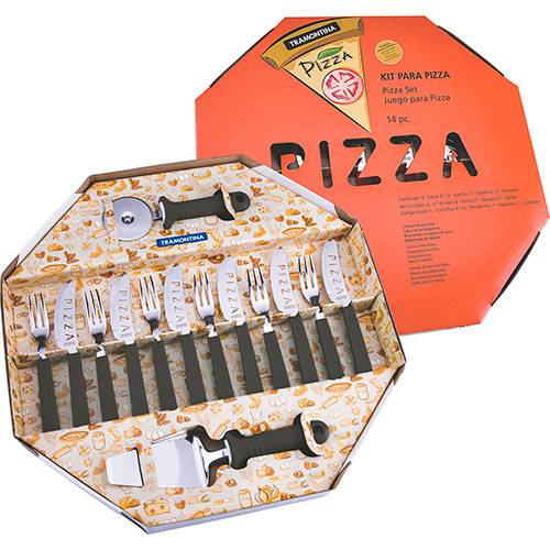 Tamanhos, Medidas e Dimensões do produto Kit para Pizza Tramontina 14 Peças