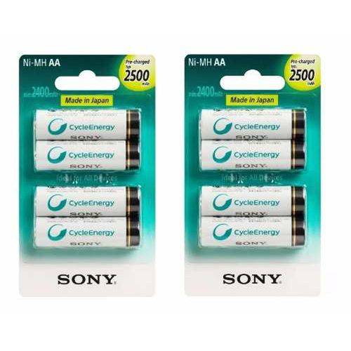 Tamanhos, Medidas e Dimensões do produto Kit Pilhas Sony 8 AA Pequena 2500 Mah Recarregável