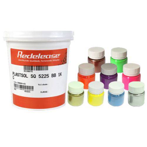 Tamanhos, Medidas e Dimensões do produto Kit: Plastisol SQ 5225 + Todos Pigmentos Fluorescentes