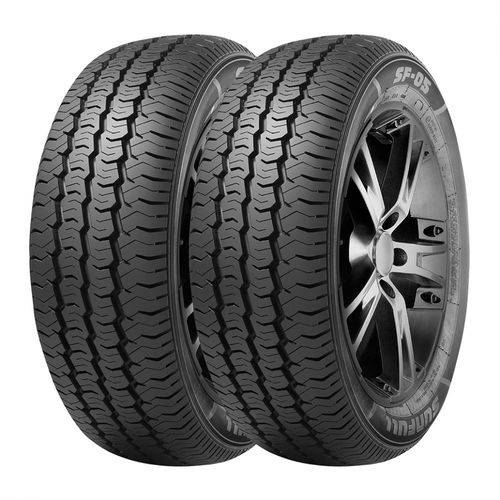 Tamanhos, Medidas e Dimensões do produto Kit 2 Pneus Sunfull Aro 14c 185r14c Sf-05 8 Lonas 102/100r