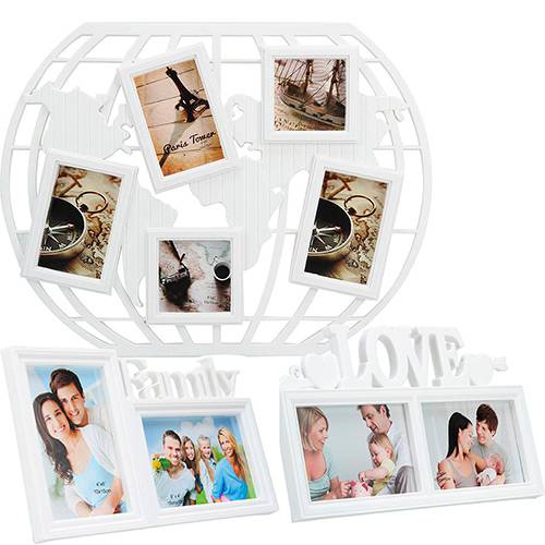 Tamanhos, Medidas e Dimensões do produto Kit Porta Retrato Mundo Família e Amor - At.home