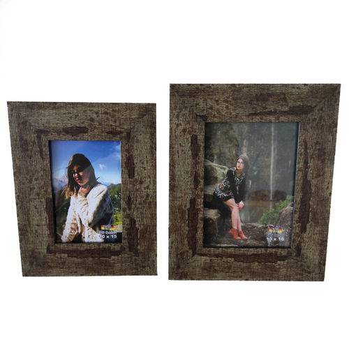 Tamanhos, Medidas e Dimensões do produto Kit Porta Retratos 10x15 e 13x18 Madeira Tingida 1065/0010