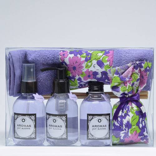 Tamanhos, Medidas e Dimensões do produto Kit Presente Perfumado com Toalha - Lavanda