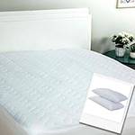 Tamanhos, Medidas e Dimensões do produto Kit Protetor de Colchão Casal Impermeável+ Travesseiro de Fibra 2 Peças Percal 200 Fios - Casa & Conforto