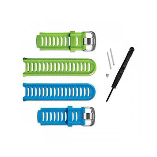 Tamanhos, Medidas e Dimensões do produto Kit 2 Pulseiras para Relógio Forerunner 910xt Garmin 11251-23 Azul e Verde