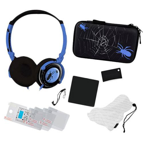 Tamanhos, Medidas e Dimensões do produto Kit Safe And Sound Spider - 3DS/DSI/ DS Lite - Tech Dealer - Azul/Preto
