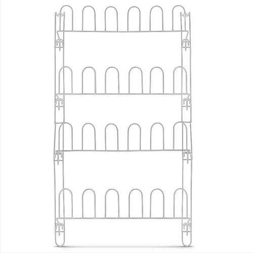 Tamanhos, Medidas e Dimensões do produto Kit 3 Sapateiras de Porta ou Parede Aço Preto 24 Divisórias Modelo Vertical para Até 12 Pares Cada