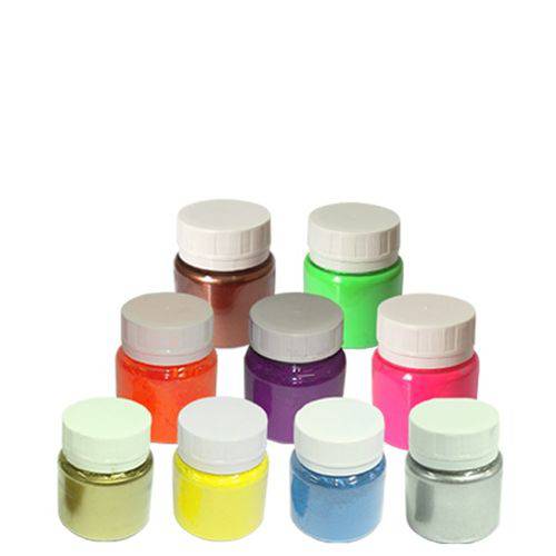 Tamanhos, Medidas e Dimensões do produto Kit: TODOS os Pigmentos Fluorescentes