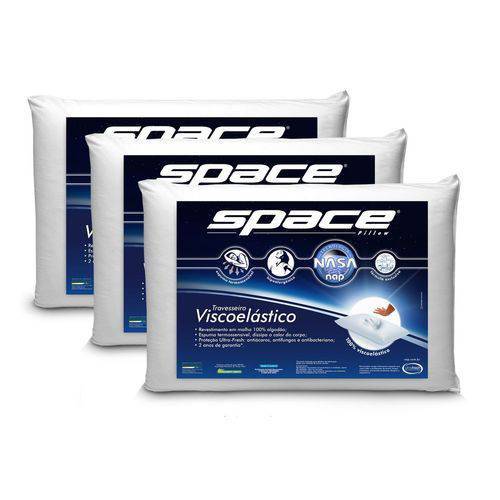 Tamanhos, Medidas e Dimensões do produto Kit 3 Travesseiros Nasa Viscoelástico Space NAP