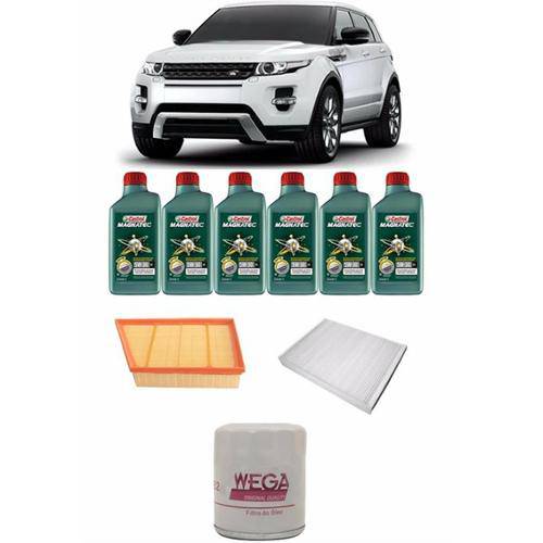 Tamanhos, Medidas e Dimensões do produto Kit Troca de Óleo Castrol 5w30 Land Rover Evoque 2.0