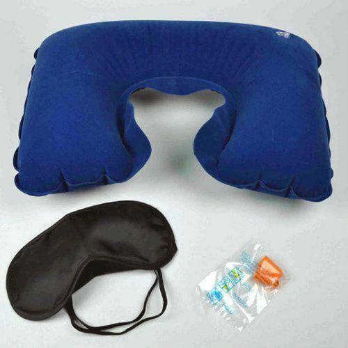 Tamanhos, Medidas e Dimensões do produto Kit Viagem com Travesseiro Inflável Protetor de Ouvido e Máscara Lemat