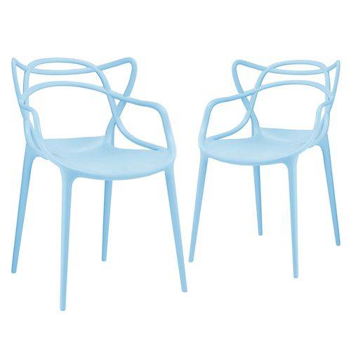 Tamanhos, Medidas e Dimensões do produto KIT - 2 X Cadeiras Masters Allegra - Azul Claro
