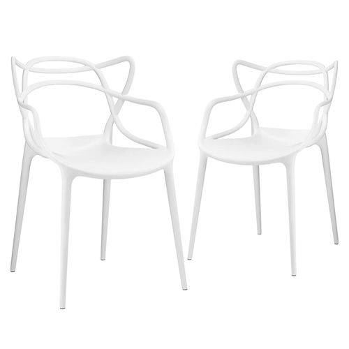 Tamanhos, Medidas e Dimensões do produto KIT - 2 X Cadeiras Masters Allegra - Branco