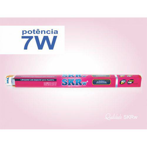 Tamanhos, Medidas e Dimensões do produto Lâmpada de Led Skrw para Aquário Tubular T-8 7w 45cm Rosa Bivolt