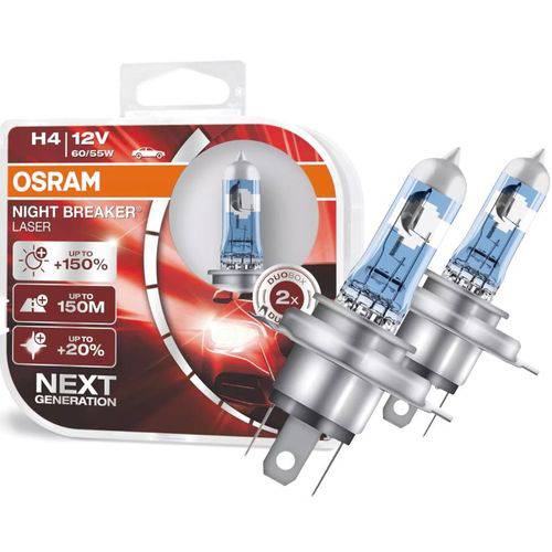 Tamanhos, Medidas e Dimensões do produto Lâmpada Farol Osram Night Breaker Laser H4 150% + Luz