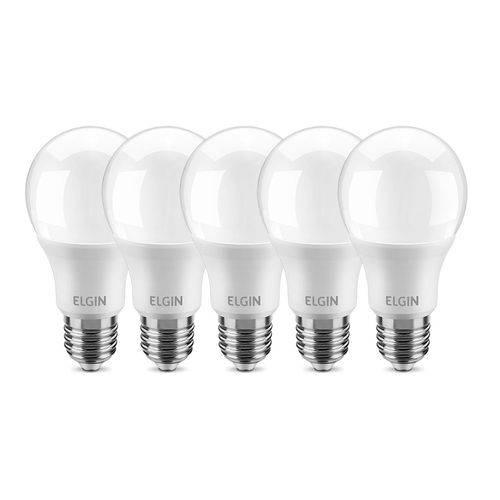 Tamanhos, Medidas e Dimensões do produto Lâmpada LED Bulbo 9W A60 Branca 6500K -ELGIN KIT C/5