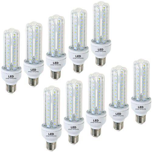 Tamanhos, Medidas e Dimensões do produto Lâmpadas Led U 7w E27 Kit com 10 Peças