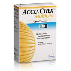 Tamanhos, Medidas e Dimensões do produto Lancetas Accu-Chek Multiclix C/ 102 Unidades - Roche