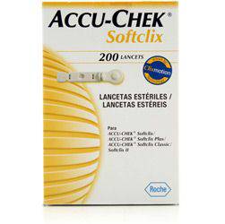 Tamanhos, Medidas e Dimensões do produto Lancetas Accu-Chek Soft Clix C/ 200 Unidades - Roche