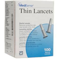Tamanhos, Medidas e Dimensões do produto Lancetas Medisense Thin Lancets C/ 100 Unidades - Medisense