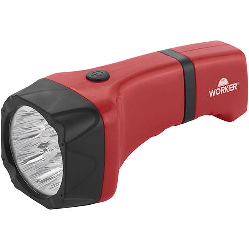 Tamanhos, Medidas e Dimensões do produto Lanterna 395757 Comfort 9 LEDS Recarregável Vermelho - Worker